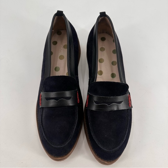 Boden Nya Penny Loafers Size 42 Black Suede - Picture 2 of 7